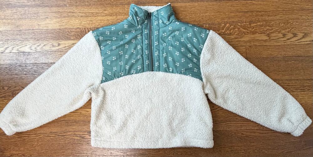 Universal Threads Women's Sherpa 1/2 Zip Sweatshirt Small